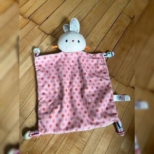Tinkle Crinkle bunny lovey blanket tags